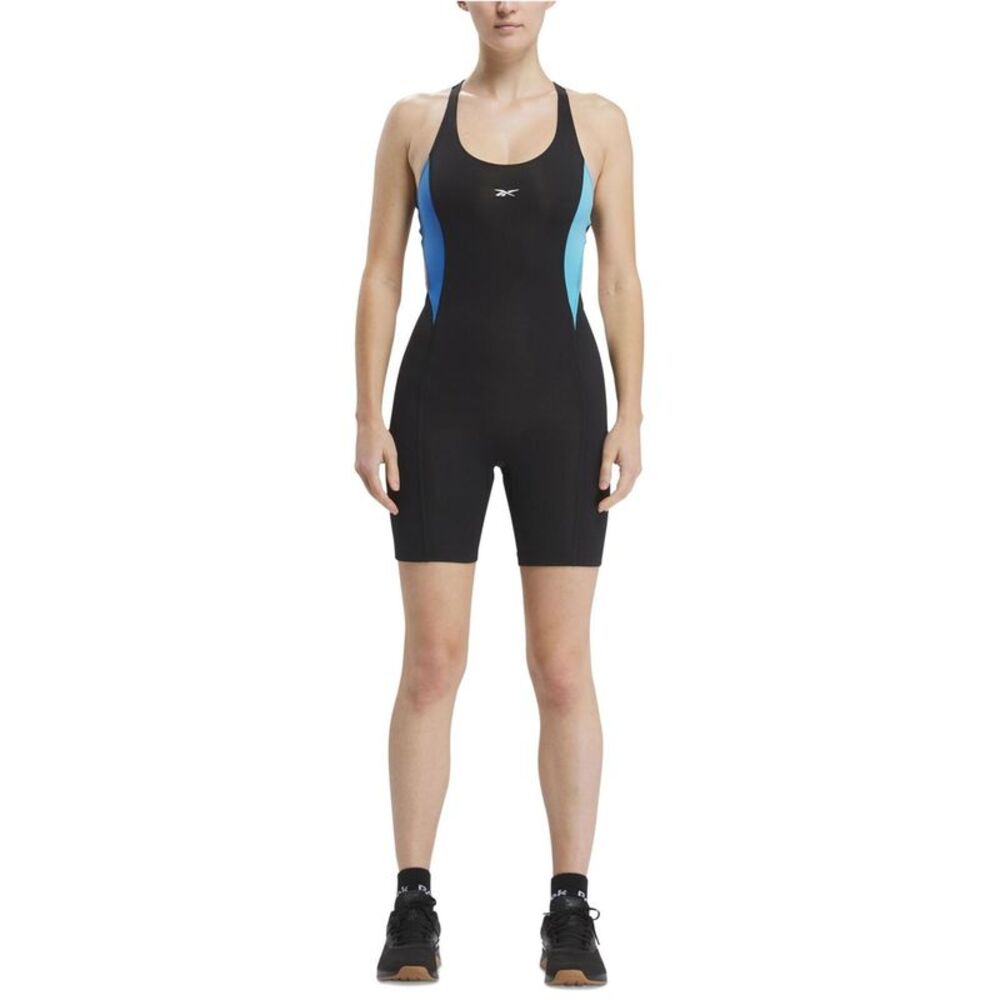 Reebok Womens Lux Bold Racerback Bodysuit Jumpsuit, NWT